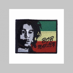 Bob Marley - Rasta nažehľovacia vyšívaná nášivka (možnosť nažehliť alebo našiť na odev) rozmery: 8,5x7cm  materiál100%bavlna